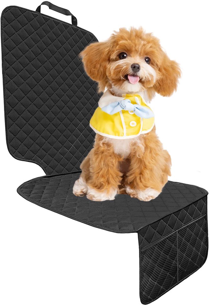 Hondendeken Auto Voorstoel - Autostoelhoes - Beschermhoes - Hondenkleed -26x26x3 cm - Zwart