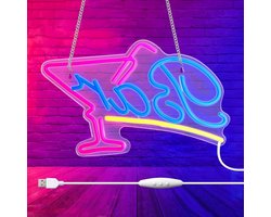 Allecto plus - Neonbord met LED-verlichting en dimfunctie voor bar, club en feest - USB-aangedreven neonlicht voor zomerse strandbruiloften - Decoratieve lichtreclame