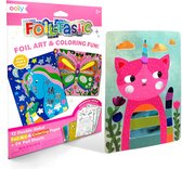 Ooly - Foil-Tastic Foil Art & Coloring Set - Whimsical World - Foil Craft Set - L' Set contient 12 pages volantes recto verso avec une œuvre d'art en feuille d'un côté et une page à colorier de l'autre côté - Convient aux enfants de 6 ans et plus