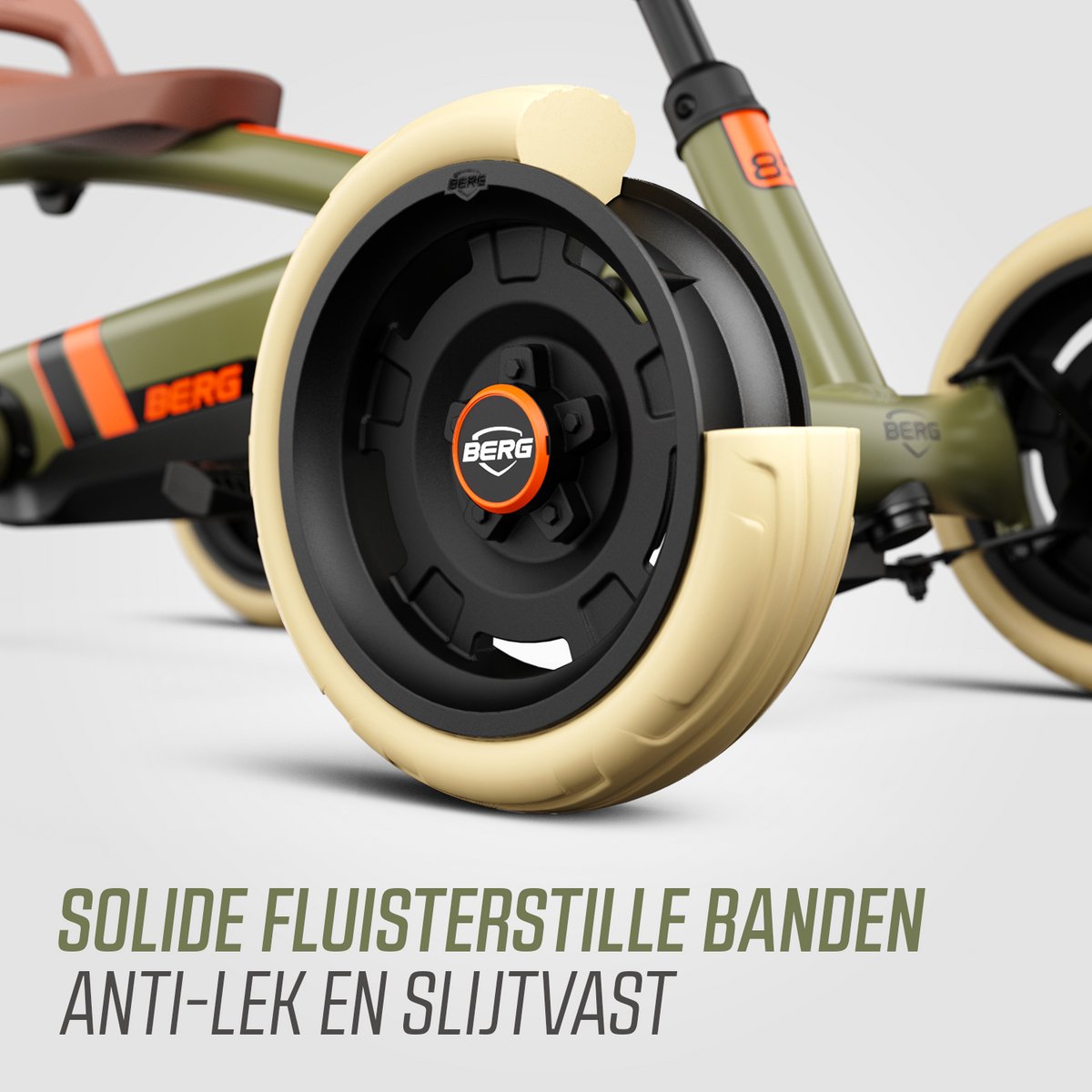 BERG Buzzy Retro Skelter - Verstelbare Stoel - 2+ jaar - Anti-lek EVA banden - Veilige en Stabiele Wegligging - Groen — afbeelding 7