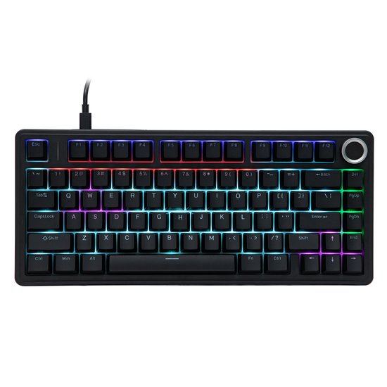 EPOMAKER x AULA F75 - Zwart - Mechanisch Toetsenbord - Wired - RGB - 75% - QWERTY - Gaming Keyboard - Red Switch