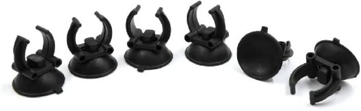 6 stuks zuignaphouders voor aquariums- afmetingen 20 mm x 25 mm x 35 mm- stabiele bevestiging voor buizen of wateraccessoires