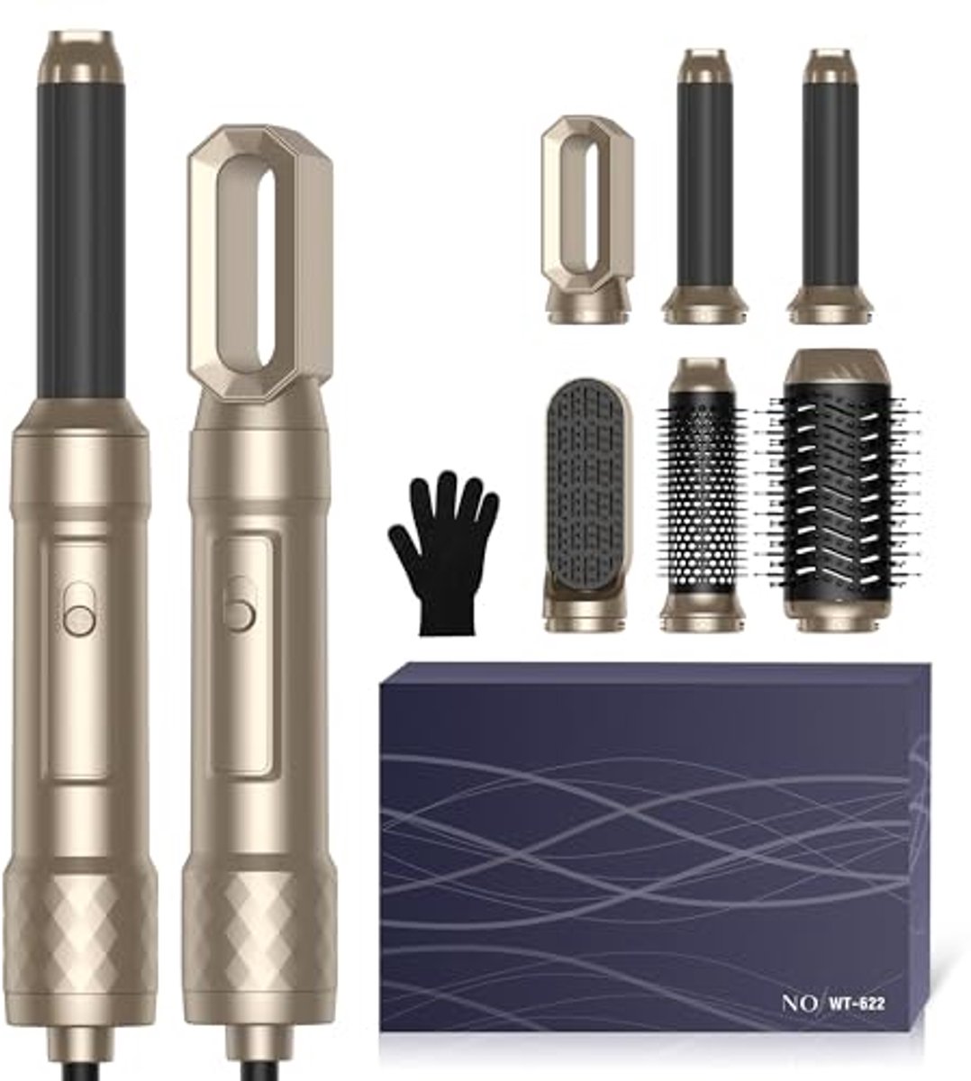 6-in-1 Warmeluchtborstelset voor Haarstyling