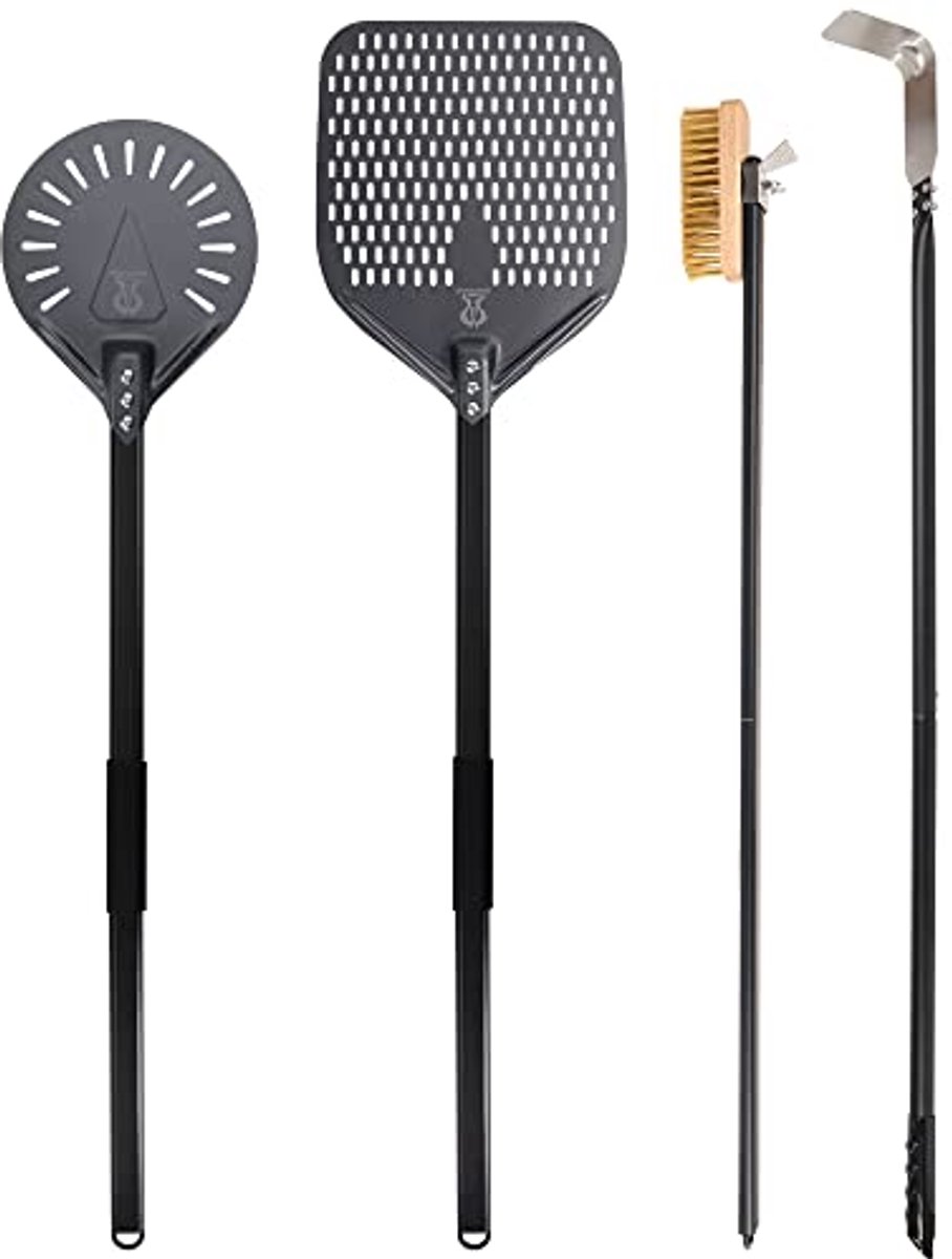 Geperforeerde Pizza Peel 9 Inch met Houtgestookte Oven Kit