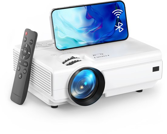 SkyNext Mini Beamer Full HD (1080P) – 10.000 lumen – Projector – WiFi streaming vanaf smartphone – Inclusief beugel & opbergtas