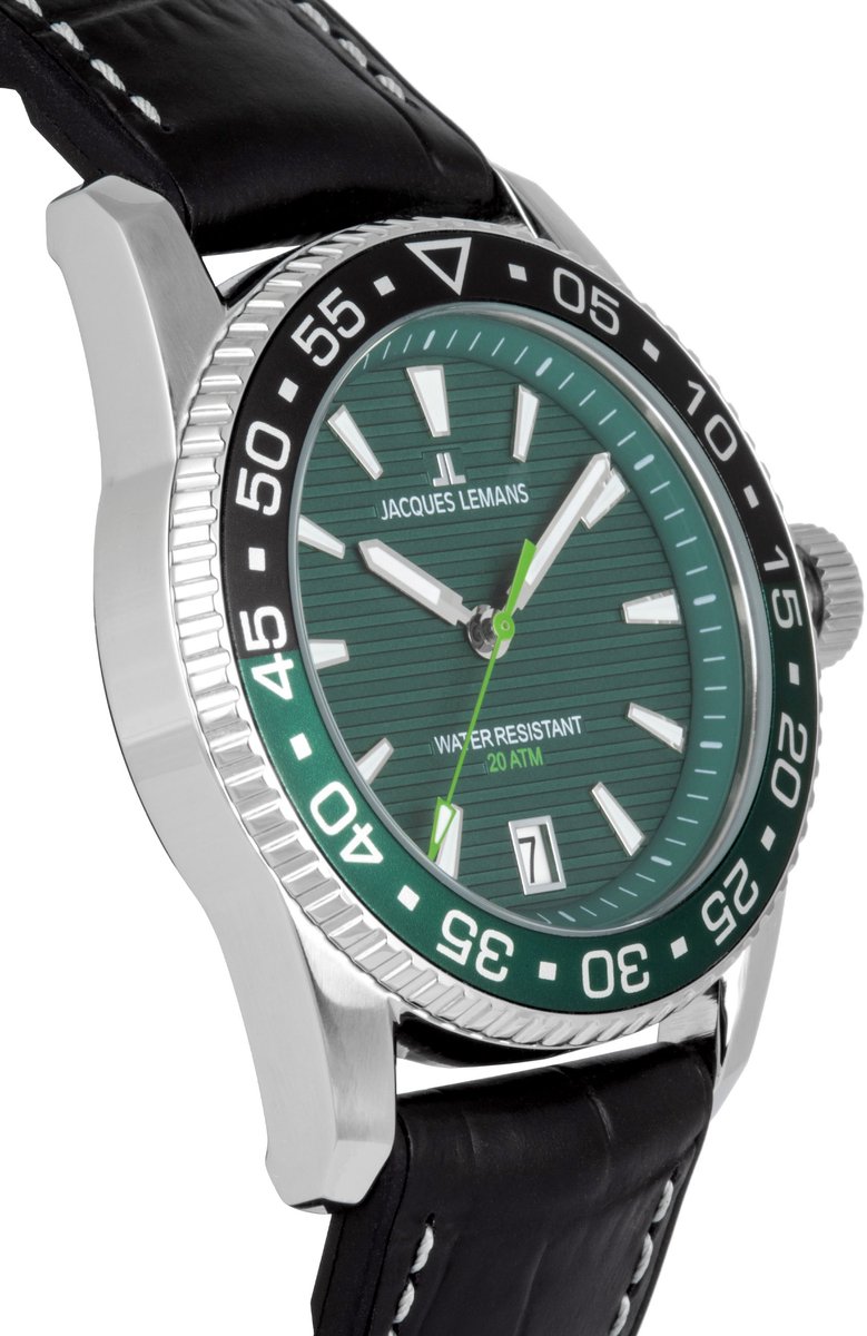 Datum horloge Liverpool Diver Green - Black