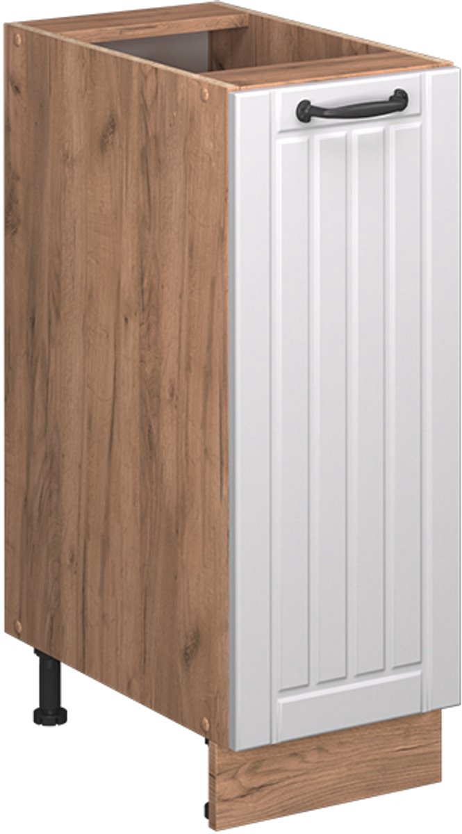 Vicco Fame-Line Apotheekkast – 30 cm, WB Eik Wit Landhuis Wit landelijk/Goudkleurig Eiken