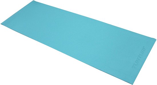 Tunturi PVC Yogamat - Fitnessmat 4mm dik - Turquoise - Incl. gratis fitness app
