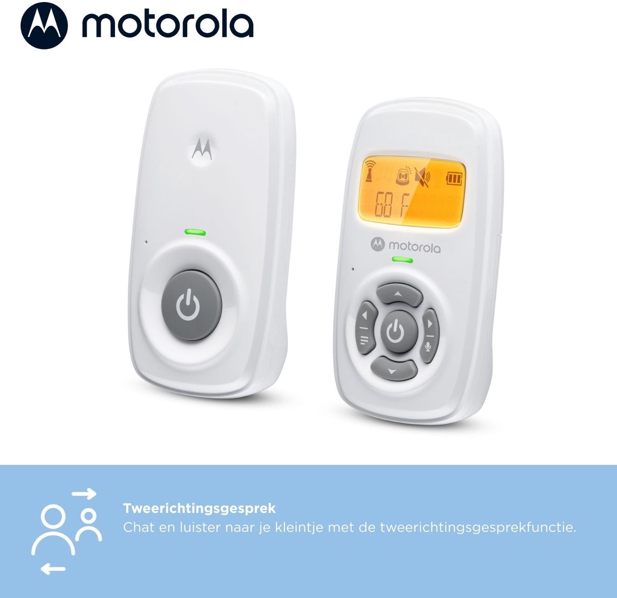 Motorola AM24 Babyfoon Audio met Tweerichtingsgesprek - afbeelding 2