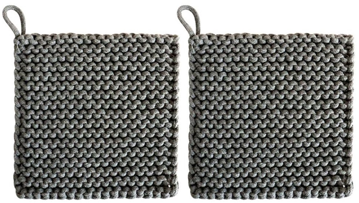 Gehaakte pannenlappen - 2 STKS - Vierkant Katoen - Hittebestendige Placemats