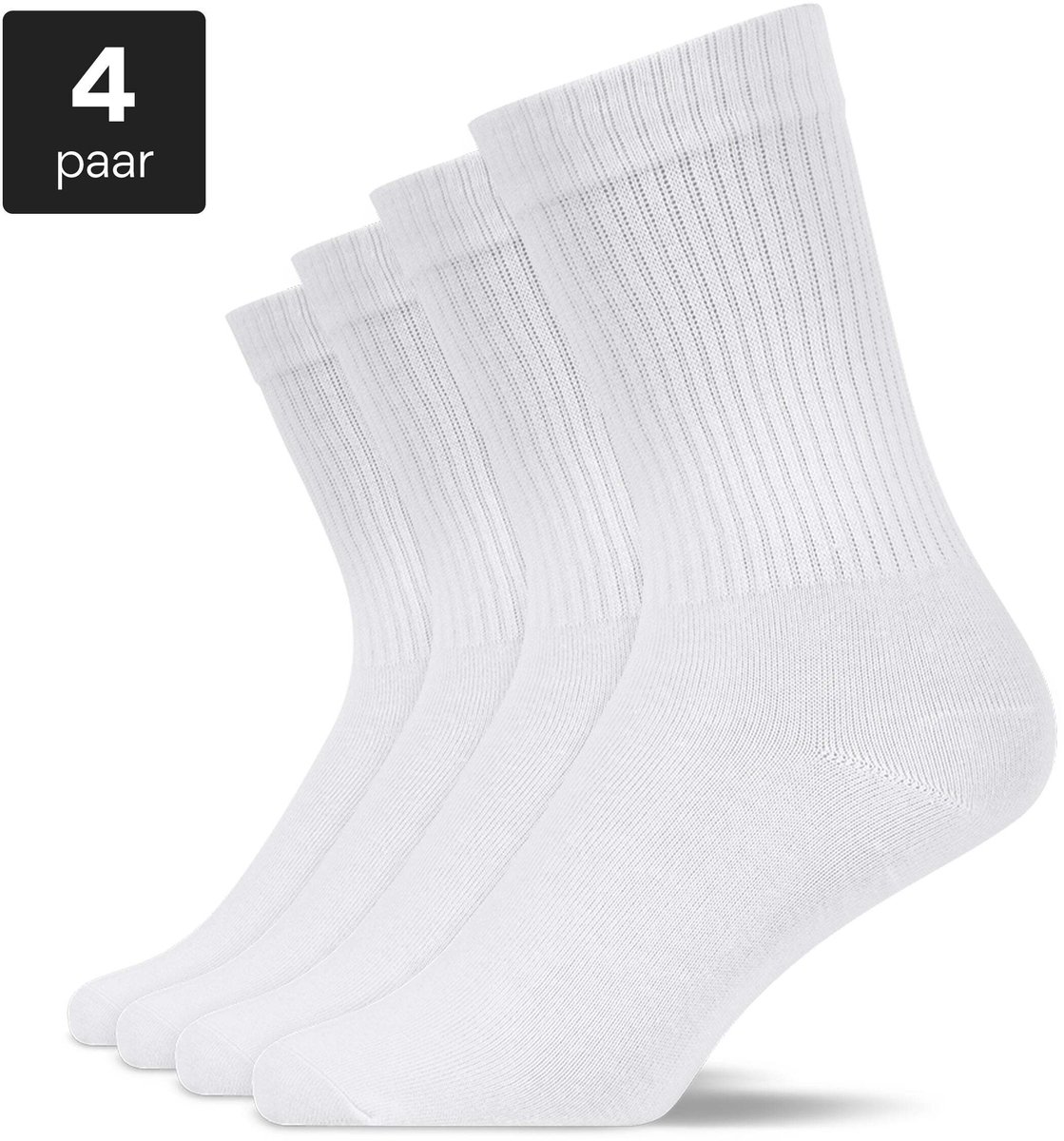 SNOCKS Tennissokken Heren & Dames - Premium Kwaliteit - Sportsokken Heren - Sportsokken Dames - Wandelsokken - Hardloopsokken - Maat 35/50 - 4 Paar - Duurzaam Cadeau