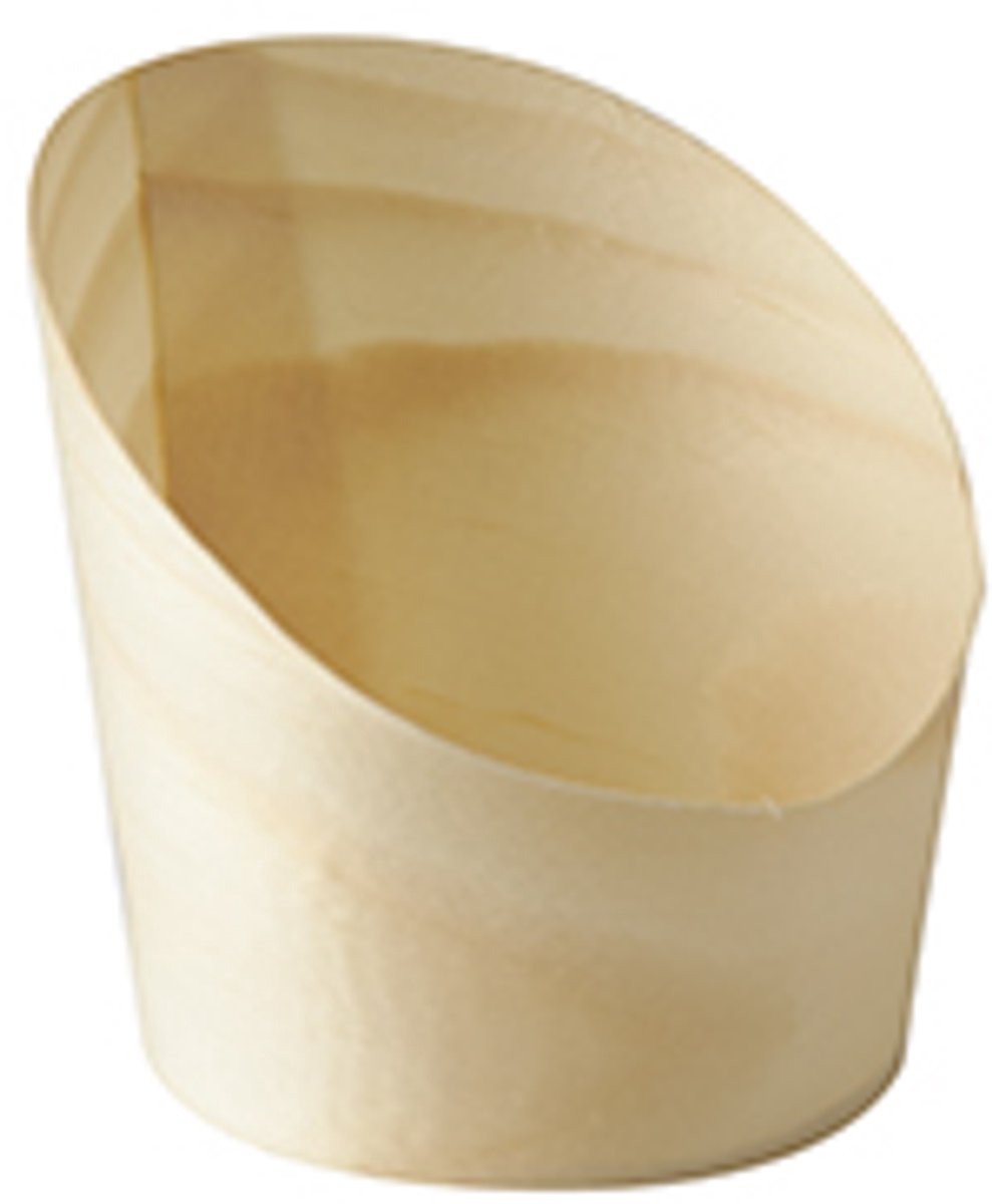 50 Snackbekers, hout pure Ø 5,5 cm · 6,5 cm