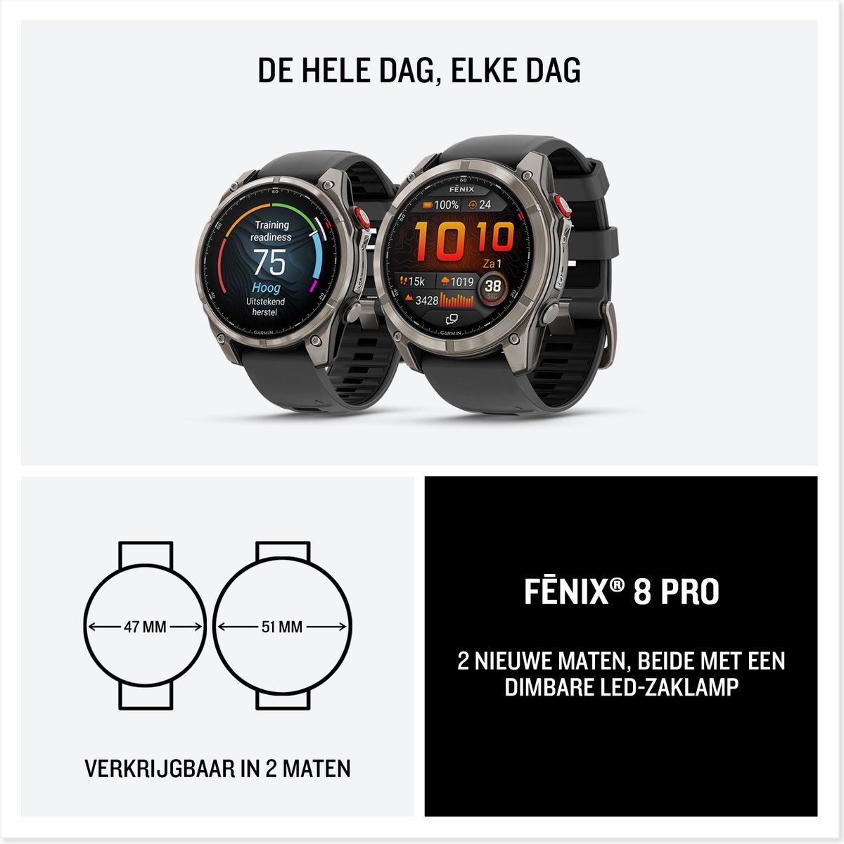 Garmin fenix 8 Pro: premium smartwatch met satellietconnectiviteit thumbnail 8