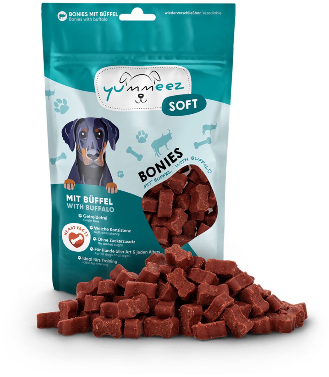 Yummeez Soft Bonies Hondensnack Buffel - 10 x 165 gr - Voordeelverpakking