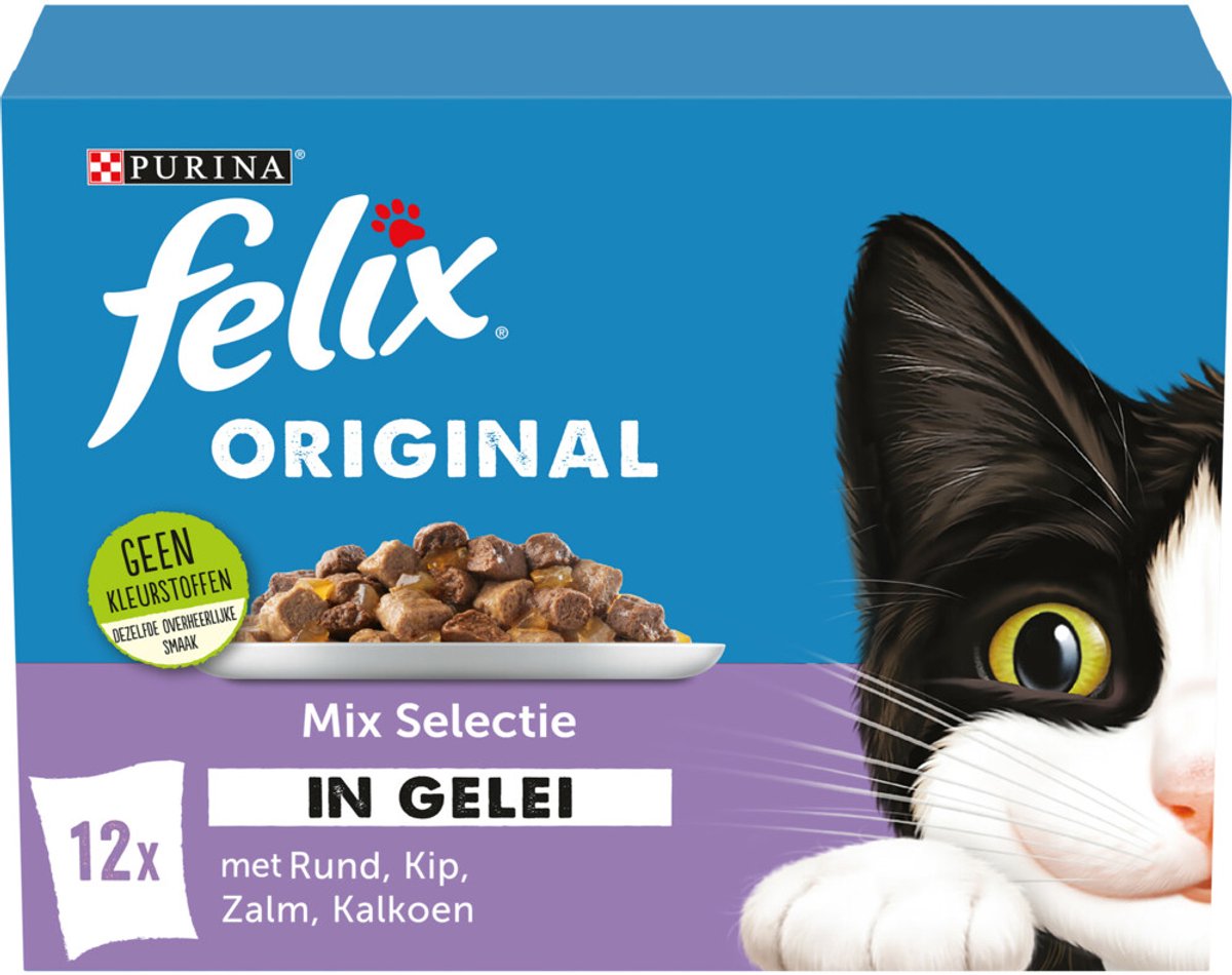 Felix Senior 12x85gr. - Kattenvoer - Rund - Kip - 0,012 kg