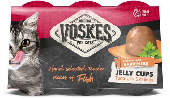 Voskes Tender Pieces Tonijn - Garnalen - 12 x 6 x 25 gr - Voordeelverpakking