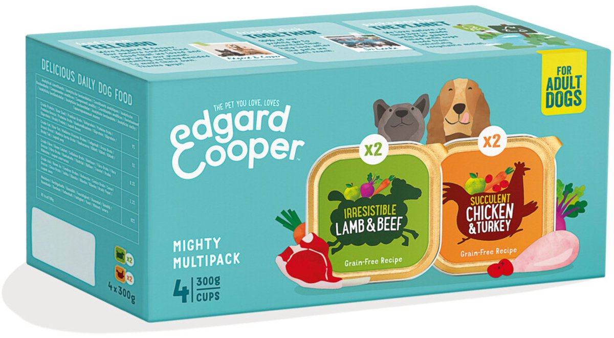 Edgard & Cooper Adult Multipack - Hondenvoer - Lam - Kip - 0,004 kg