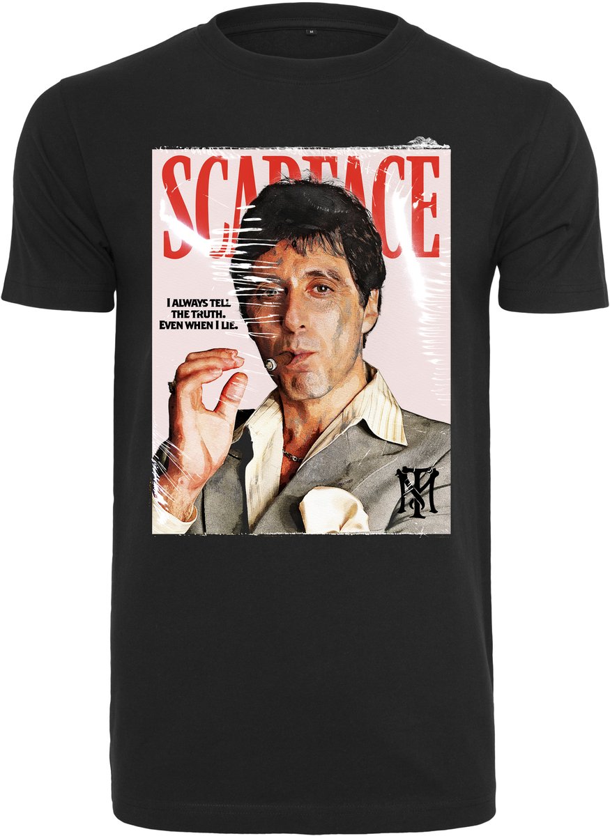 Merchcode Scarface - Scarface Magazine Cover Heren Tshirt - L - Zwart