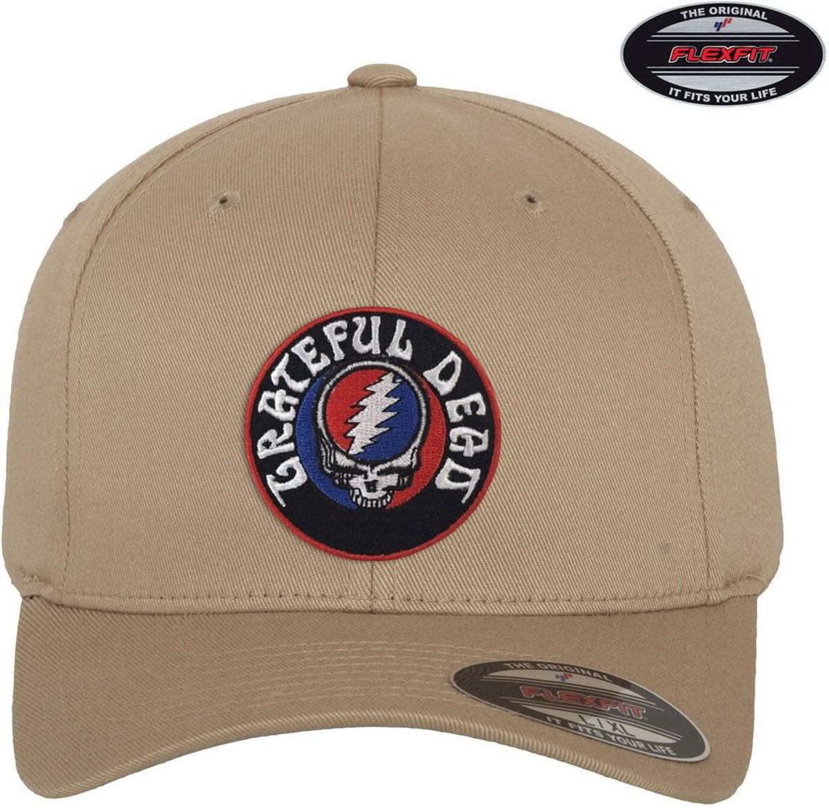 Grateful Dead Cap Patch Flexfit Cap WMX-92-GD9901-CB14 Khaki-S/M