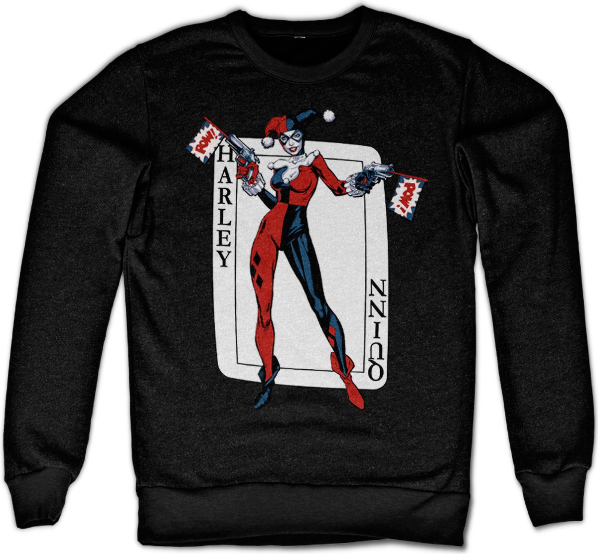 Harley Quinn Card Games Sweatshirt Black-XL