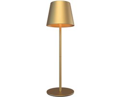 Ledvion – Oplaadbare Tafellamp Nyra – LED - Goud – Dimbaar – IP54 – USB