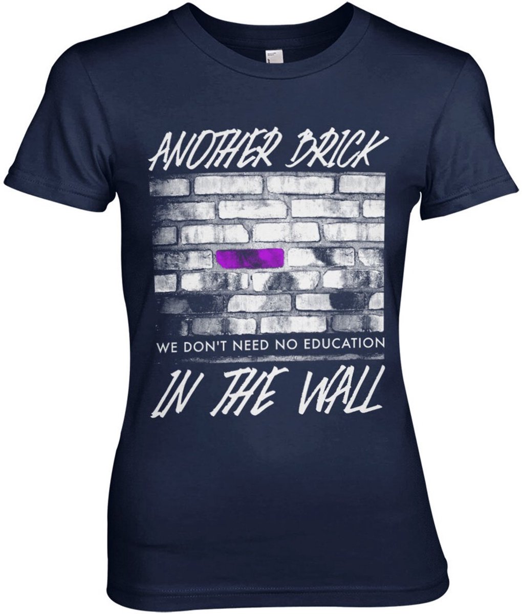 Pink Floyd Another Brick In The Wall Girly Tee dames-T-shirt marineblauw