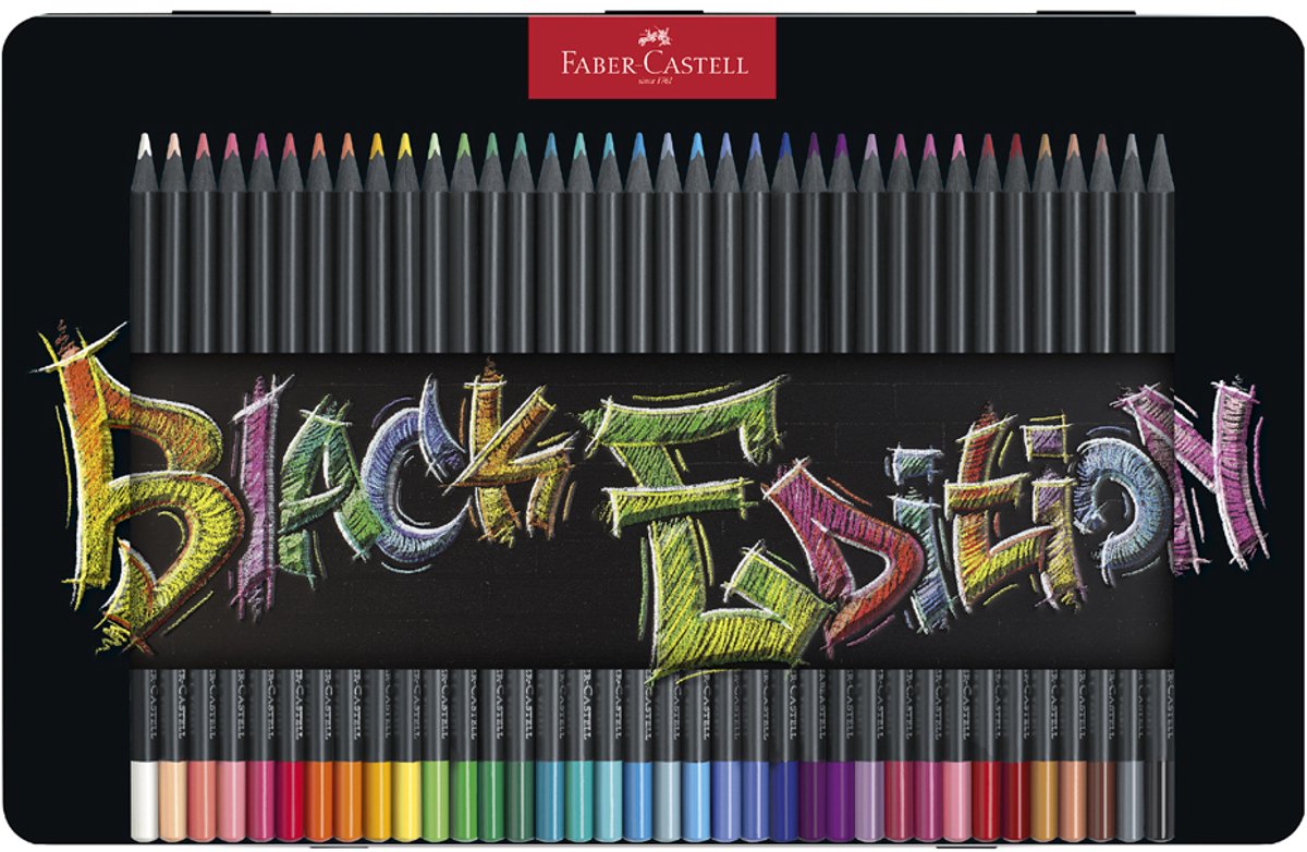 Faber-Castell kleurpotloden - Black Edition - 12 stuks in blik - FC-116413 — cadeau in Hobby - foto 8