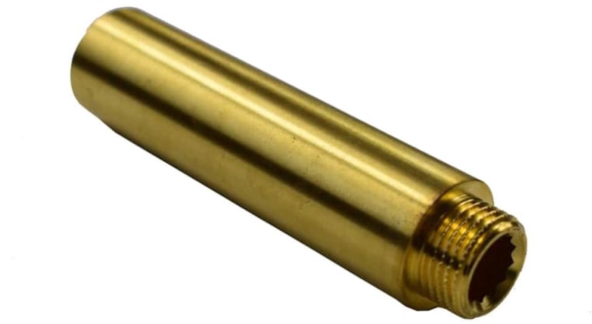 Draadfitting Messing Kraanverlenging 1/2" AG x 1/2" IG 100 mm