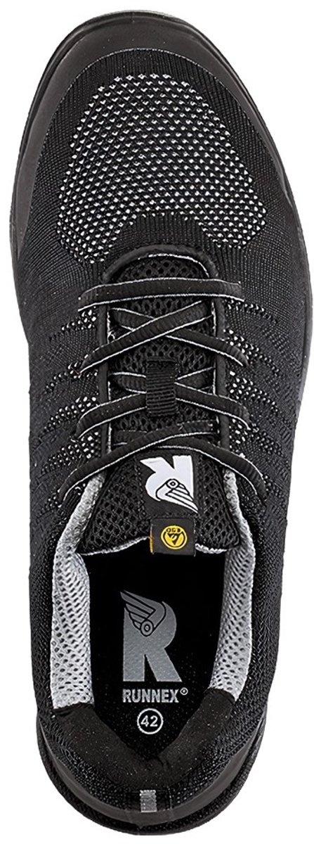 RUNNEX S1P-ESD-Sicherheitshalbschuh SportStar Schwarz/Grau-43