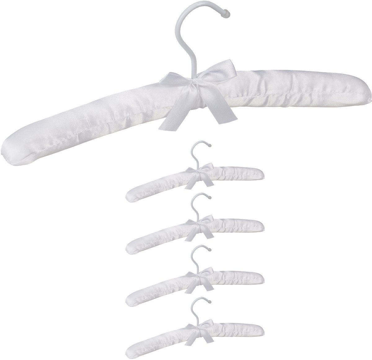15x kledinghangers satijn - gepolsterd - kleerhangers - kledingbeugel stof