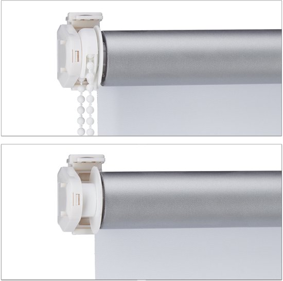 relaxdays 3 x store enrouleur thermique blanc - isolant - sans perçage - occultant - 70x160cm