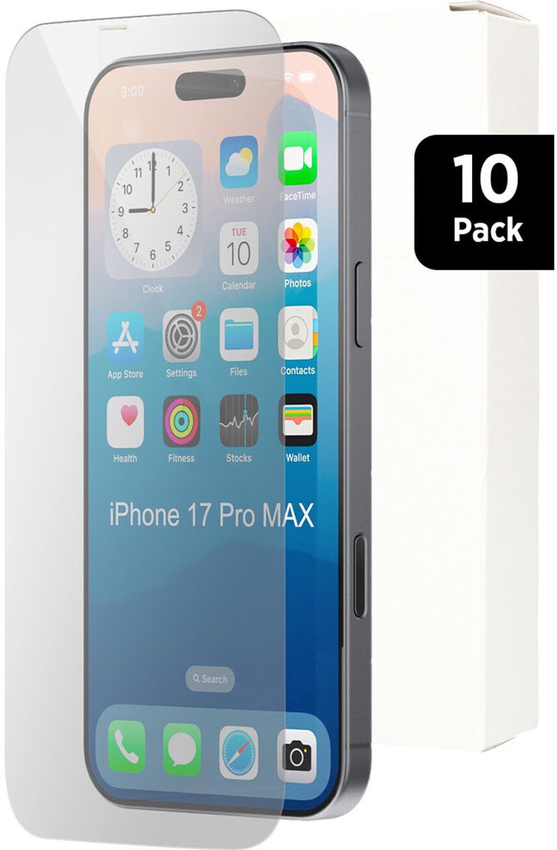 Mobiparts Screenprotector geschikt voor Apple iPhone 17 Pro Max Apple iPhone 18 Pro Max - Gehard Glas - Anti-bacterieel -