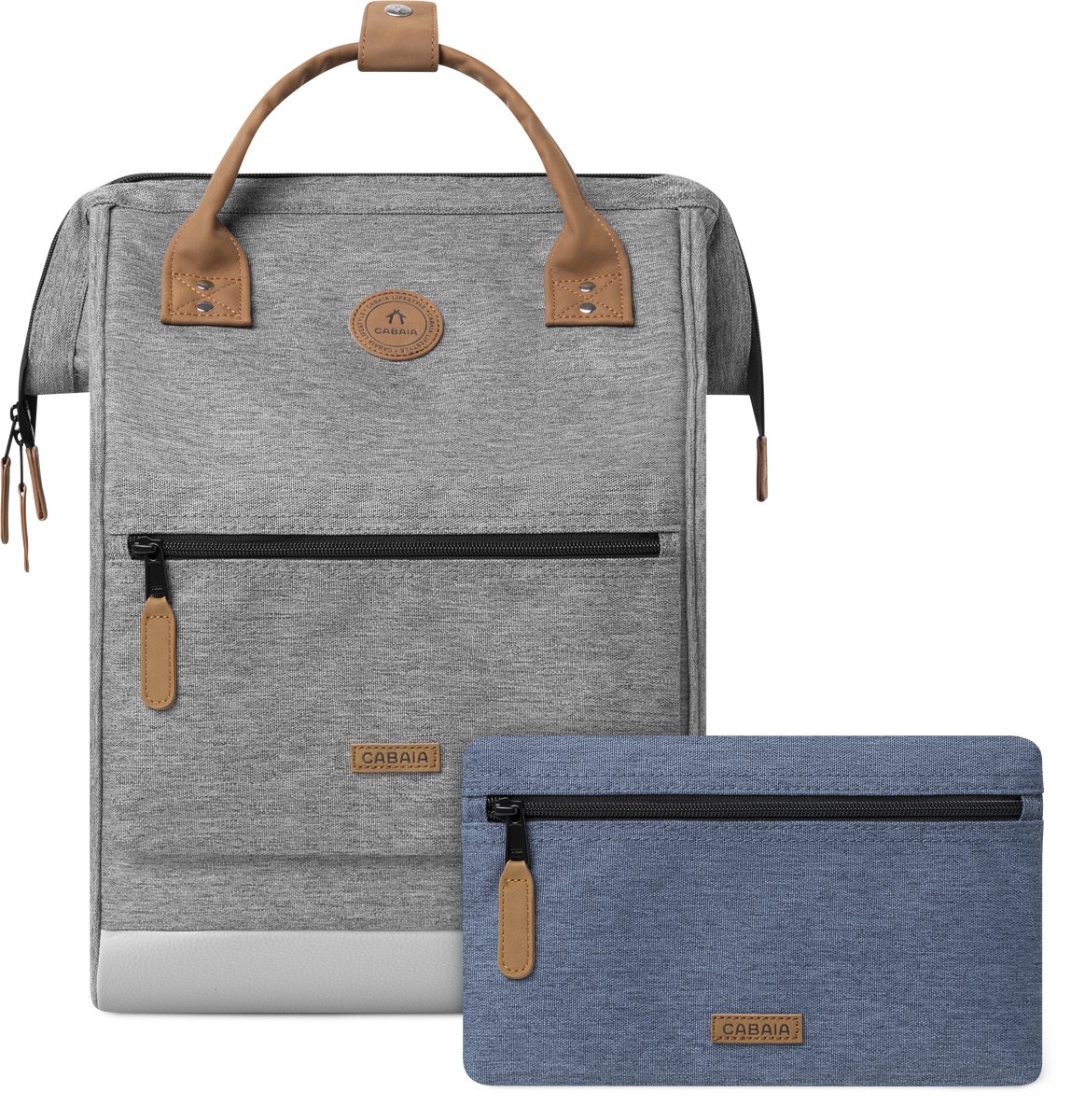 CABAIA - Rugzak Adventurer Large 23L New York, Computercompartiment 15", Levenslange garantie, Brede opening - Grijs