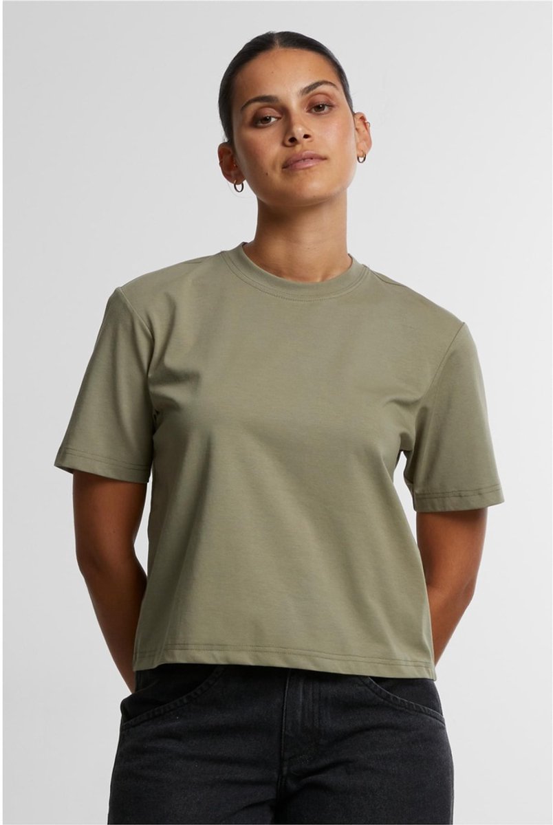 Urban Classics Sorona Loose Fit Dames T-shirt XS Olijfgroen