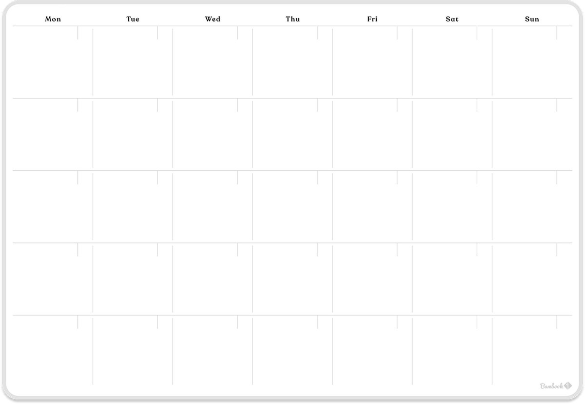 Sticky Whiteboard Maandplanner