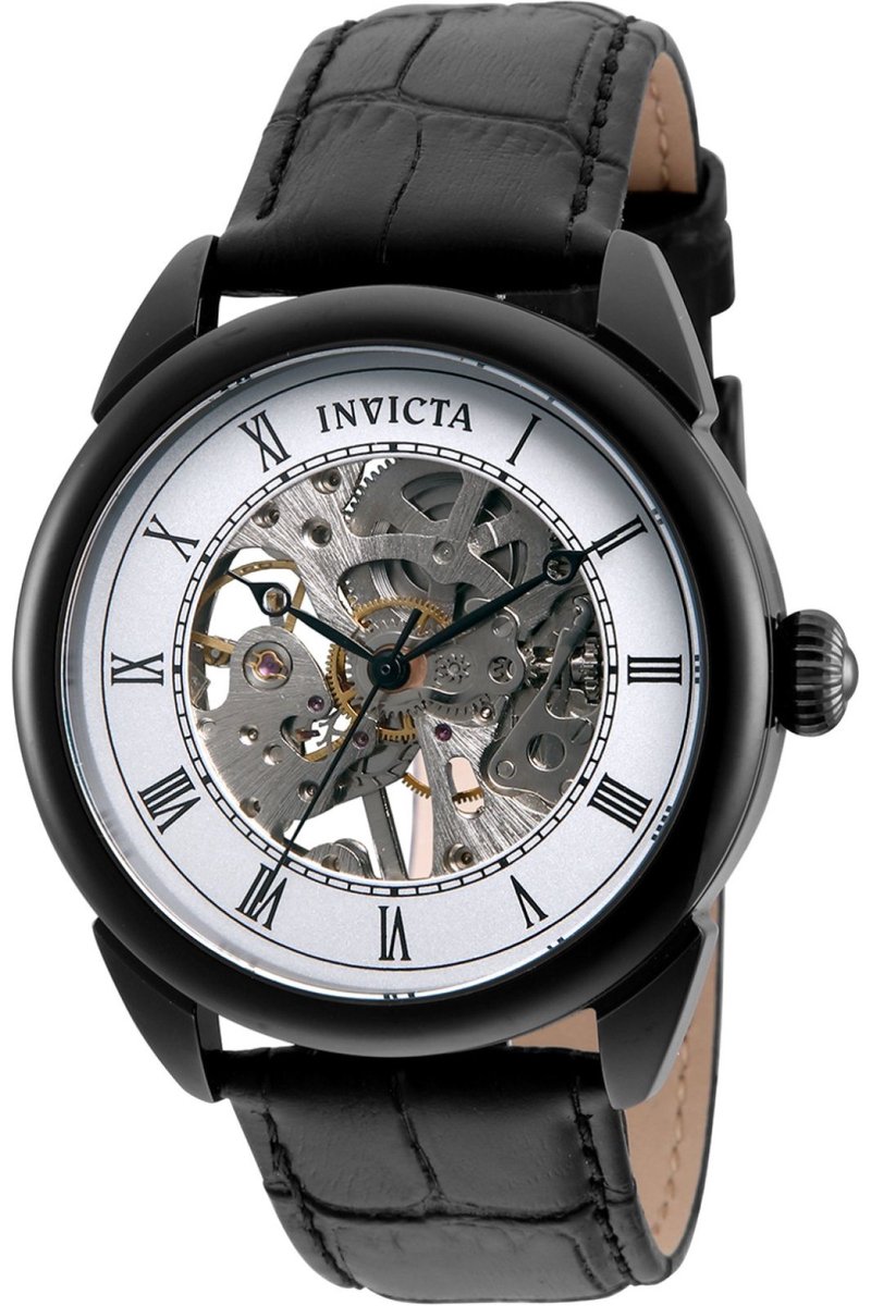 Invicta Specialty 32633 Heren Horloge - Waterdicht - Analoog - Mechanisch Uurwerk - Roestvrij Staal met zwarte Wijzerplaat - 42mm