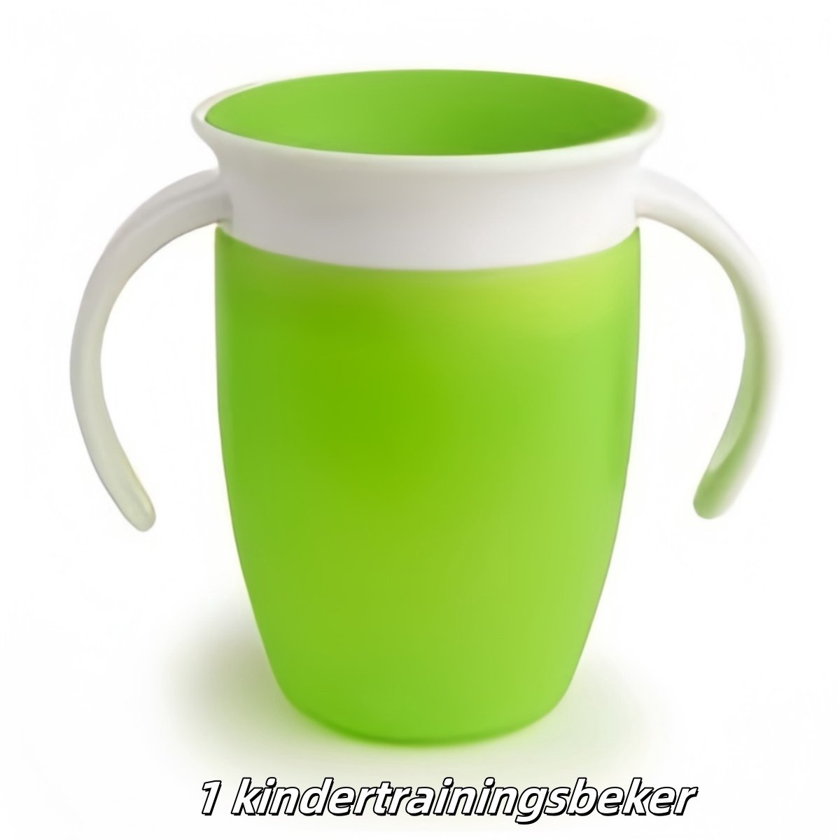 Image of 1 - Waterbeker - 360° Waterdicht - Kindertrainingsbeker - Siliconen - Groen
