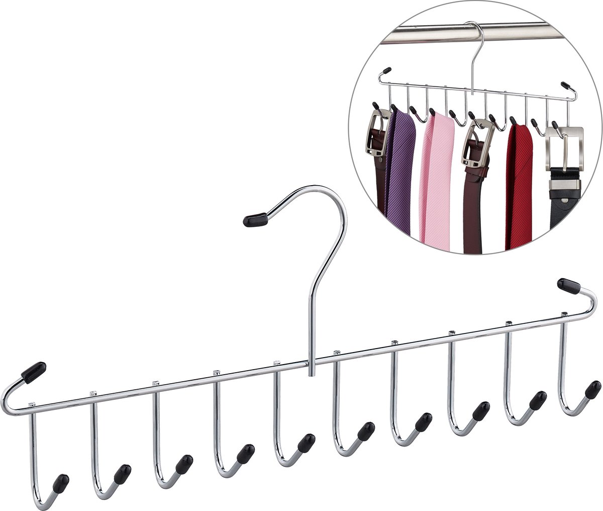 3x riemhanger - riemenhouder - stropdashanger - stropdas organizer- metaal
