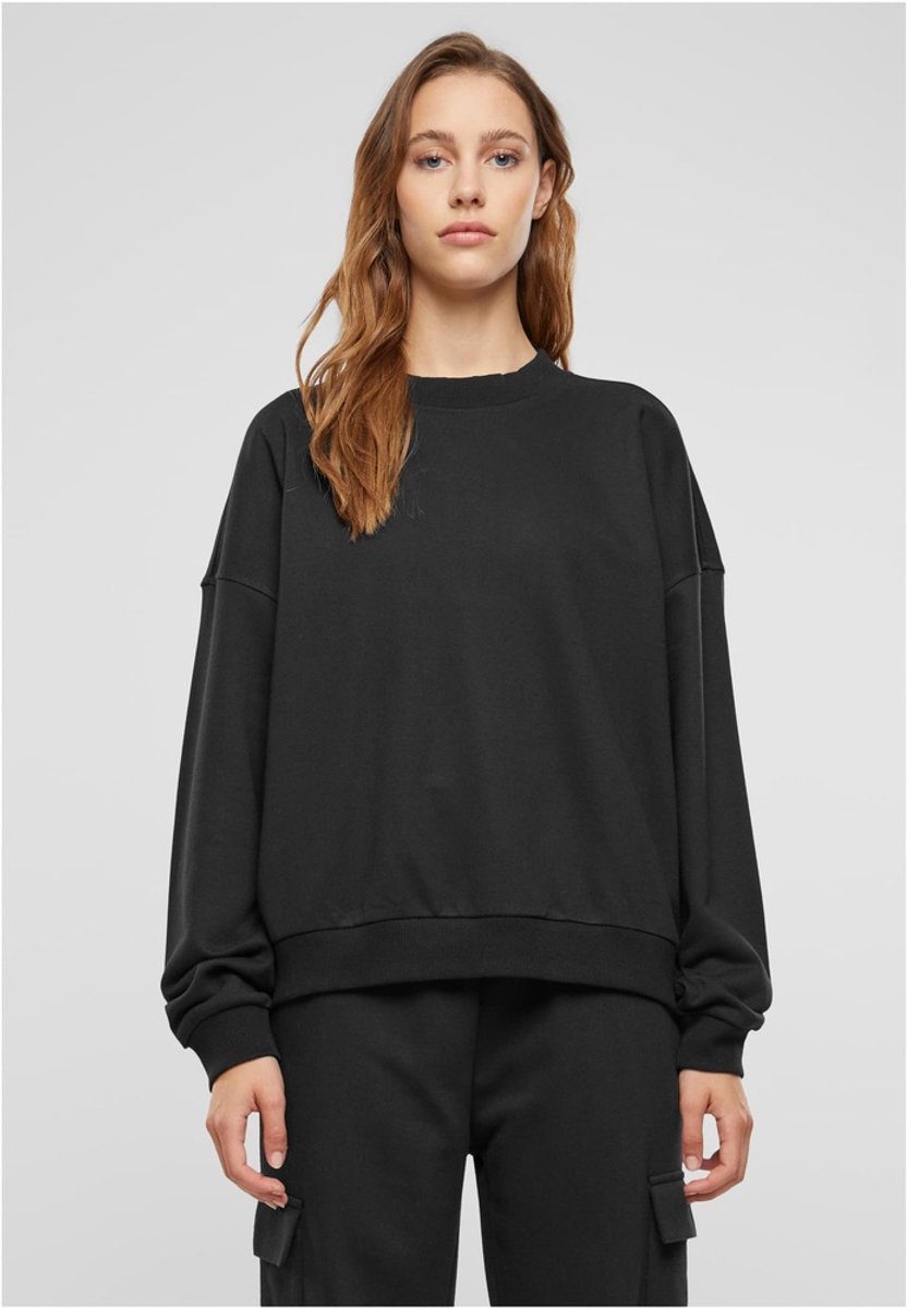 Urban Classics Oversized Light Terry Crewneck sweater/trui L Zwart