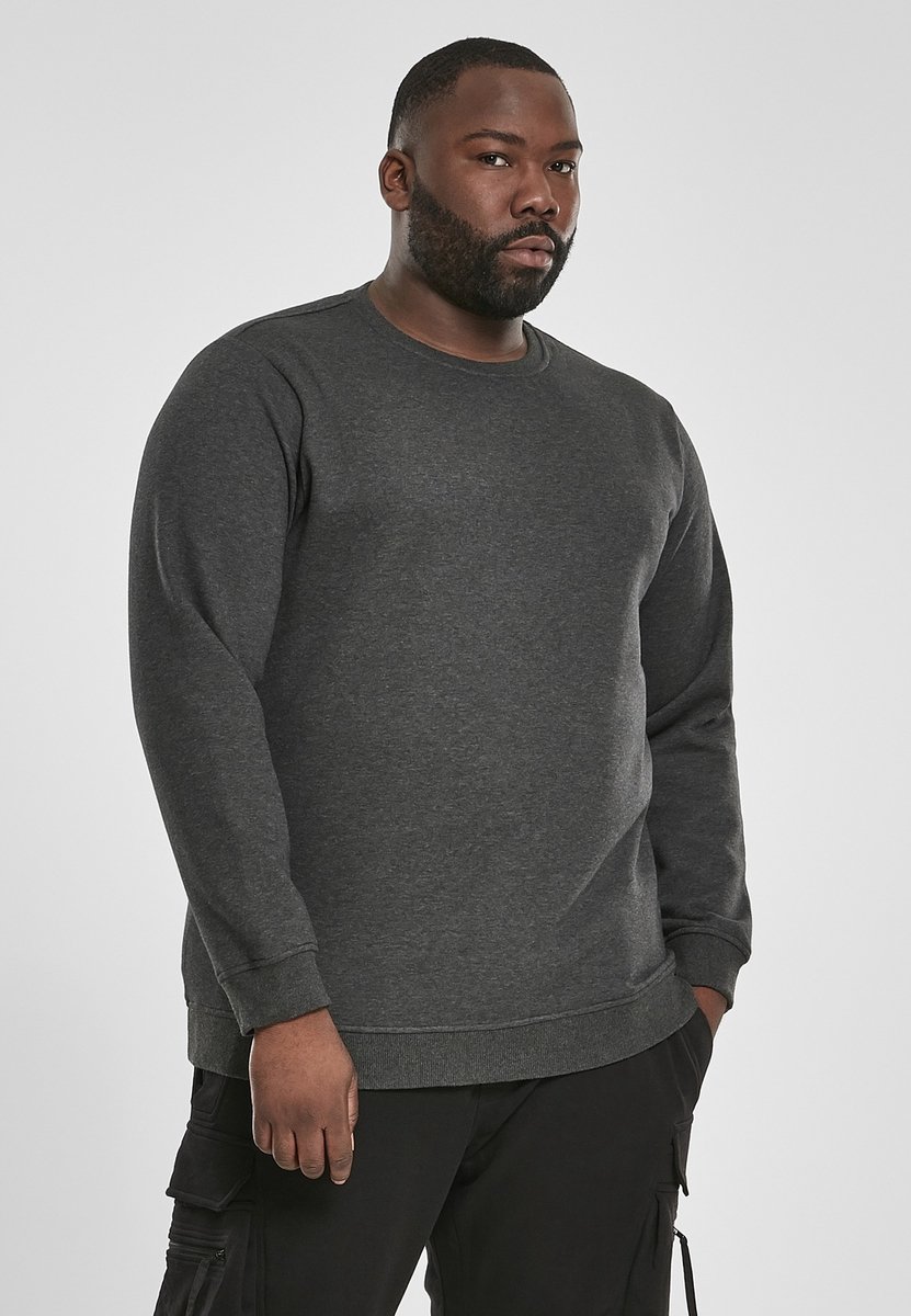 Urban Classics Basic Terry Crew Sweater/trui S Grijs