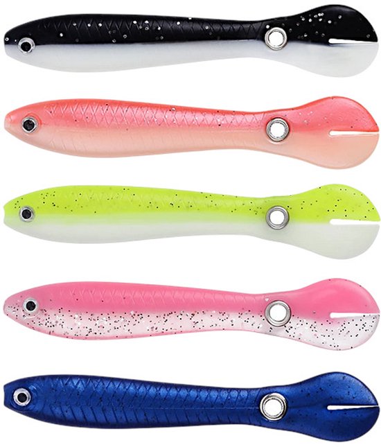 S&D | Leurres Shad - 6 g 10 cm - Leurre souple - 5 pièces - Bionic mud crawler - Pêche aux carnassiers