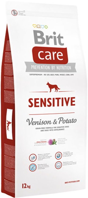 Brit Care Dog Grain-Free Sensitive Hert - Hondenvoer - 12 kg