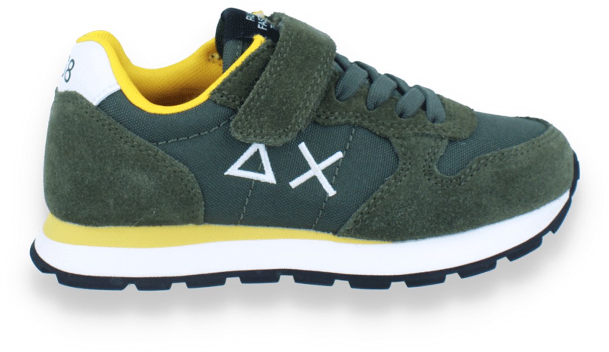 Sun 68 Jongens Sneaker Boy's Tom Solid Kid 74 Militare Scuro | Kaki | Maat: 34