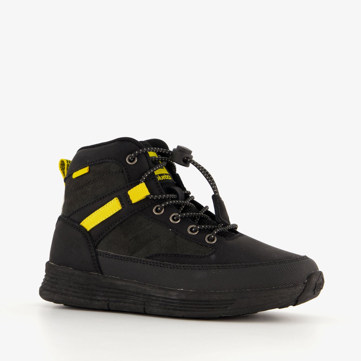 Blue Box hoge jongens sneakers zwart geel - Maat 29
