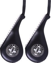 Somstyle Taekwondo Stootkussen - 2 Stuks - Handklauwen - Trapkussen voor Kickboxen - Boks Pads - Zwart