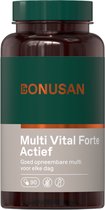 BONUSAN Multi Vital Forte Actief – 90 Capsules – Vitamine C, B6, B12 & Folaat – Dagelijkse Multivitamine