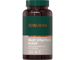 BONUSAN Multi Vital Forte Actief – 90 Capsules – Vitamine C, B6, B12 & Folaat – Dagelijkse Multivitamine