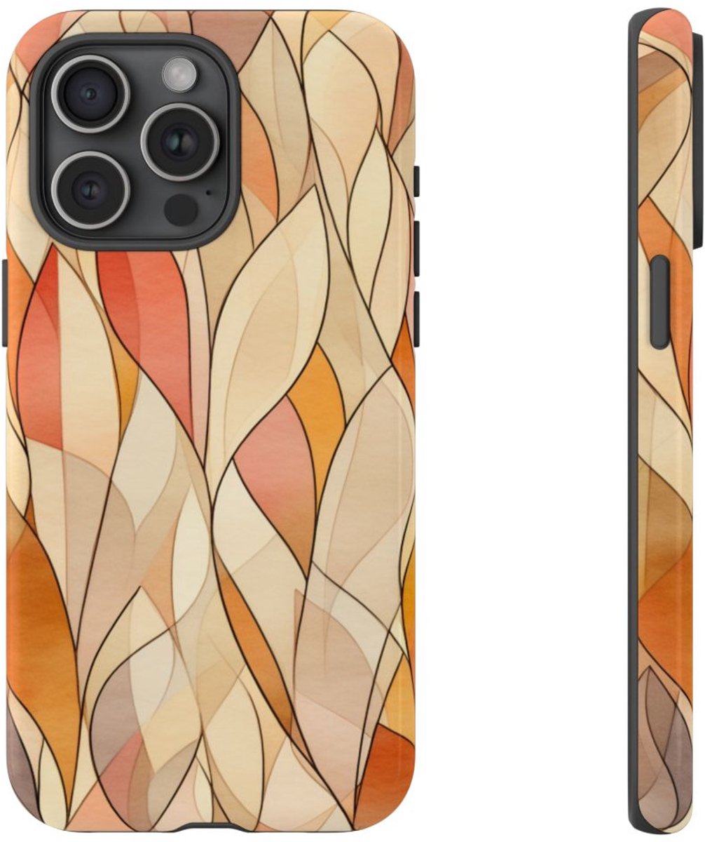 Aquarel Herfstbladeren Patroon – Telefoonhoesje Geschikt voor iPhone 15 Pro Max