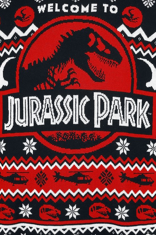 Jurassic Park Logo Christmas jumper meerkleurig XL 50% katoen, 50% polyacryl Fan merch, Film, Kerstmis