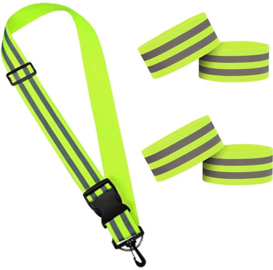 Ceinture réfléchissante, vêtements de course, veste de sécurité réfléchissante avec ceinture ajustable, adaptée à la marche et au vélo de nuit